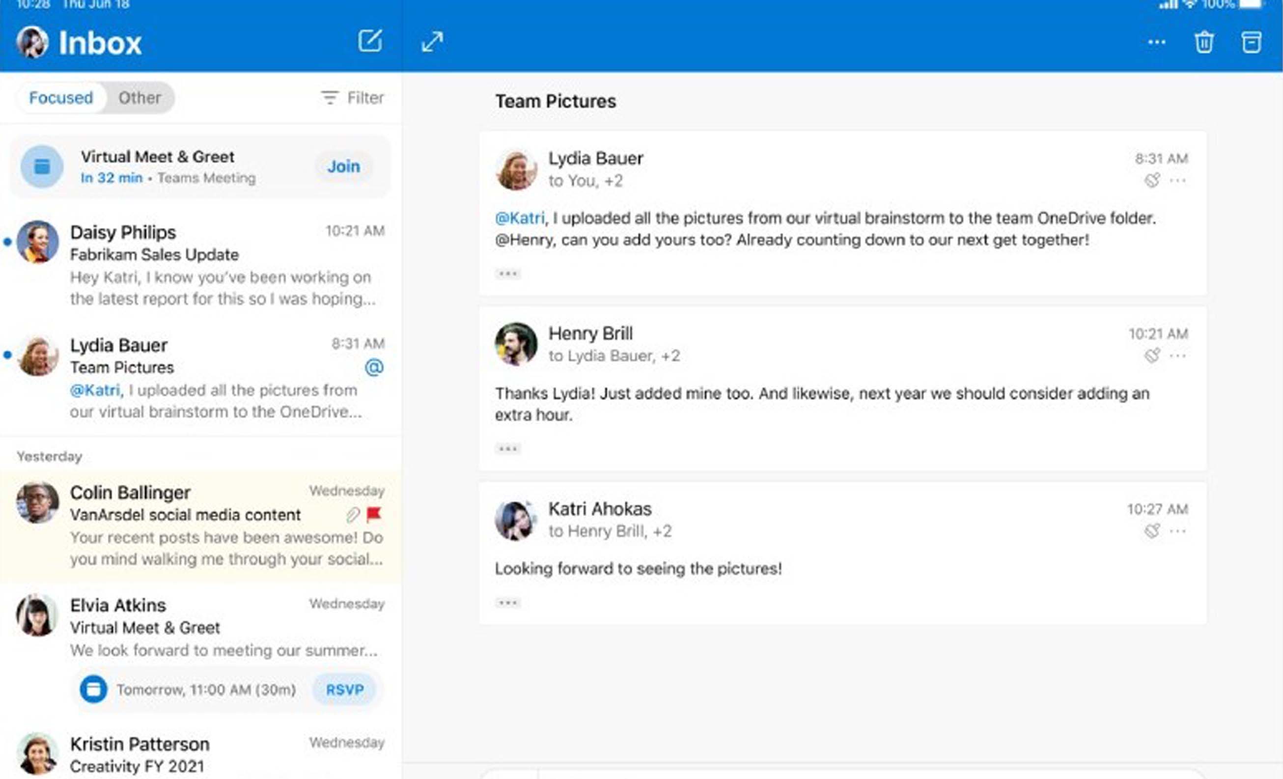 An app to spy on mail outlook